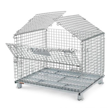 Fil d’acier pliable maille Cage pour entrepôt de stockage